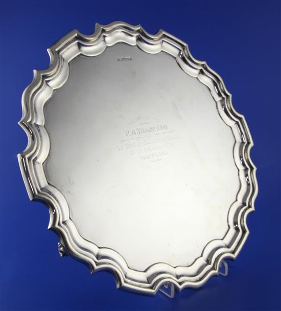 A George V silver salver, 43.5 oz.